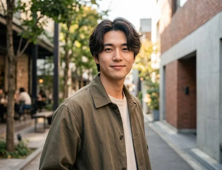 model rambut belah tengah