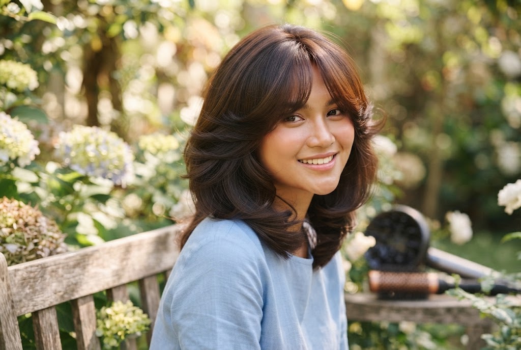 model rambut butterfly layer