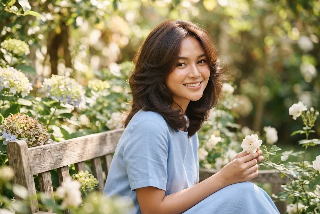 model rambut butterfly layer