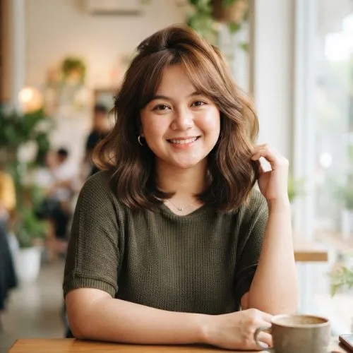 model rambut muka bulat