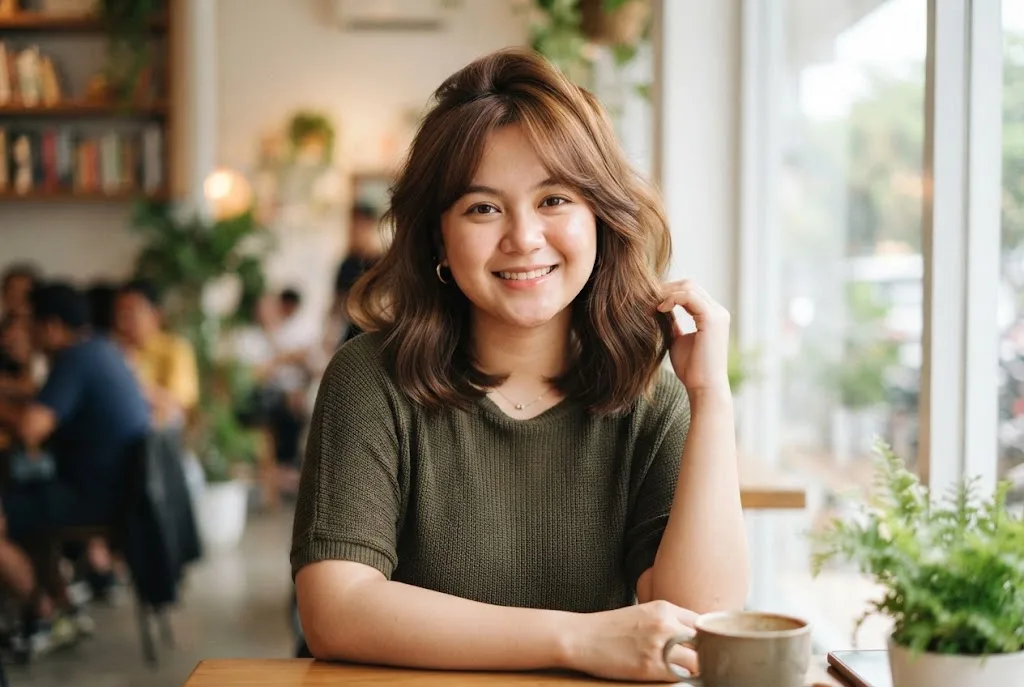 model rambut muka bulat