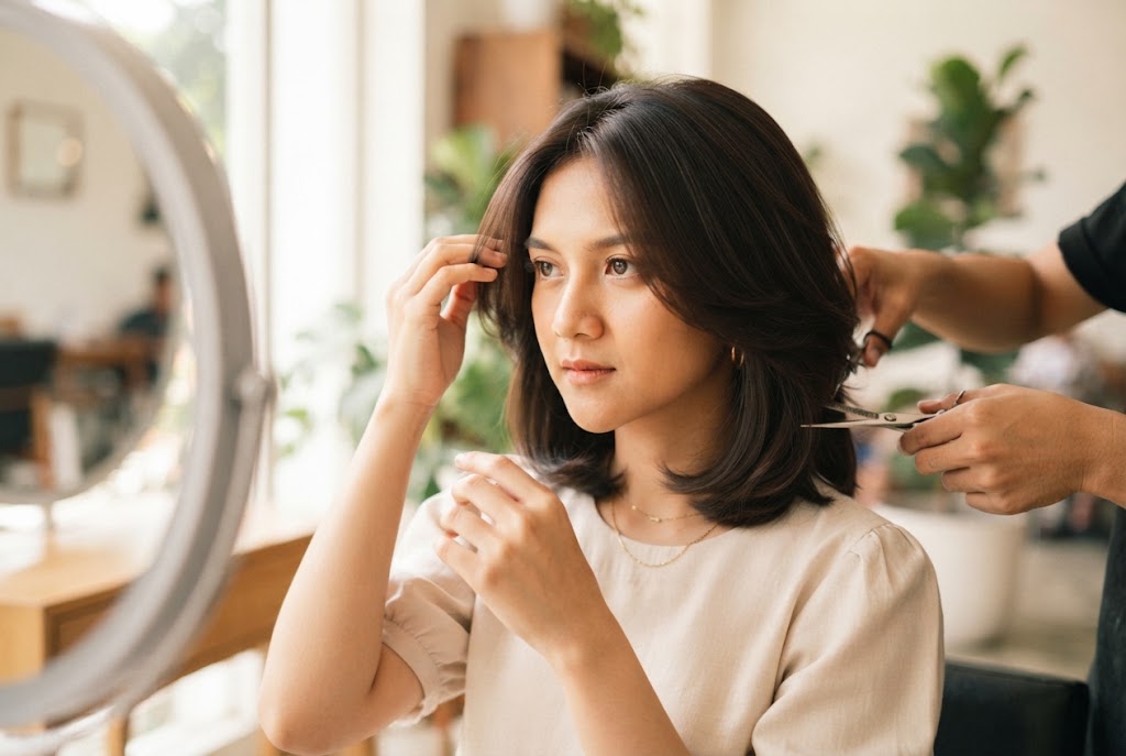 model rambut oval