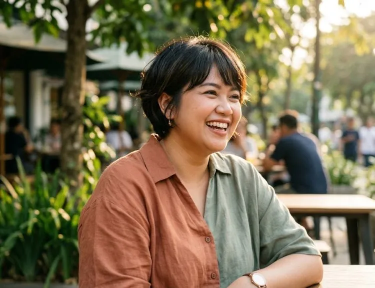 model rambut pendek wanita gemuk agar terlihat kurus