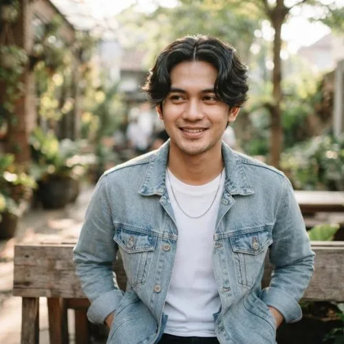 model rambut pria belah tengah