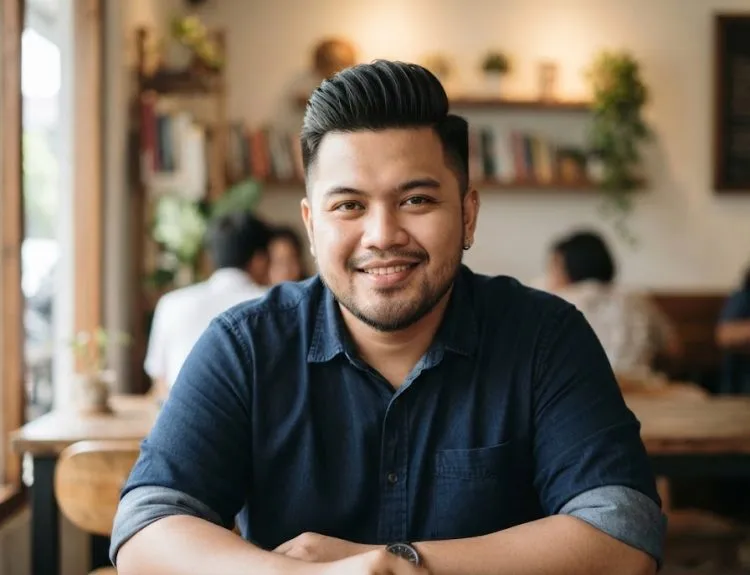 model rambut pria gemuk