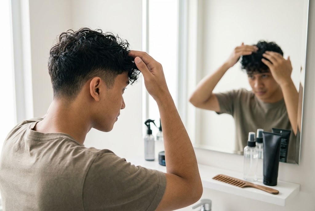model rambut pria ikal