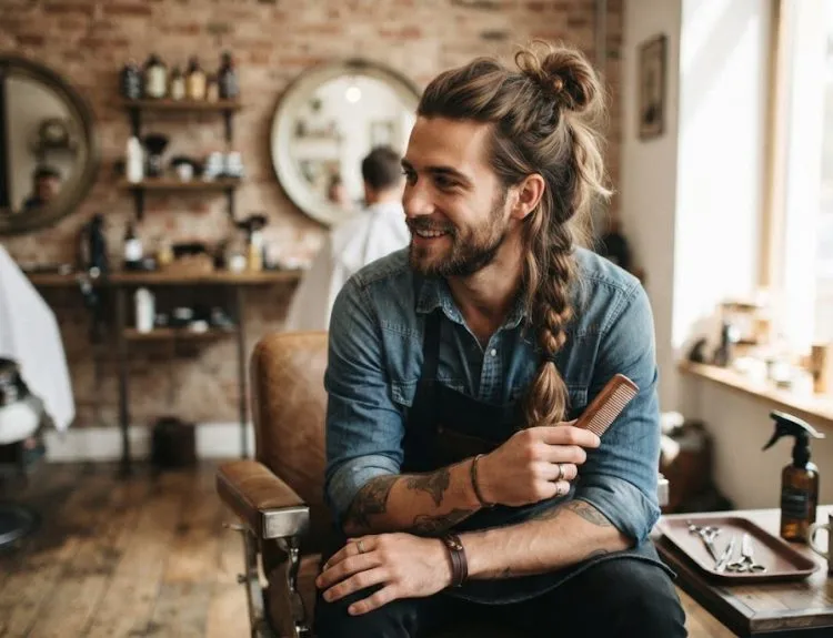 model rambut pria panjang rapi