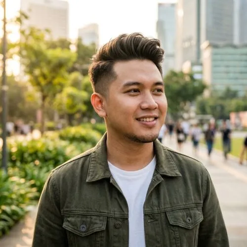 model rambut pria wajah bulat gemuk