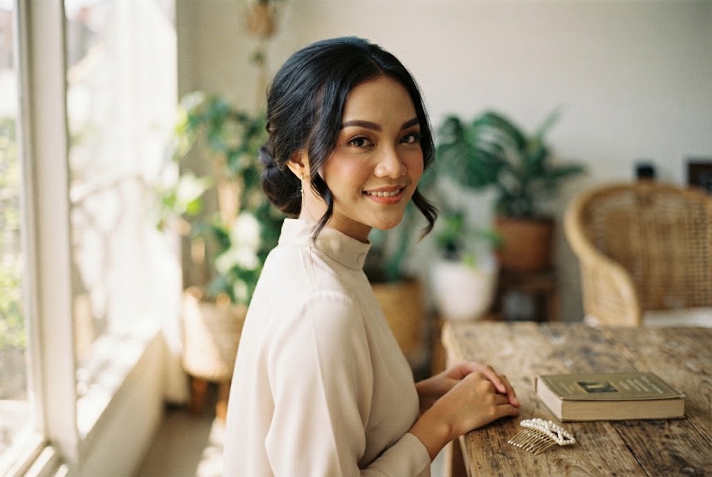 model rambut sanggul modern simple
