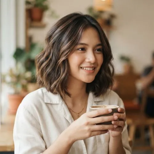 model rambut sebahu wanita