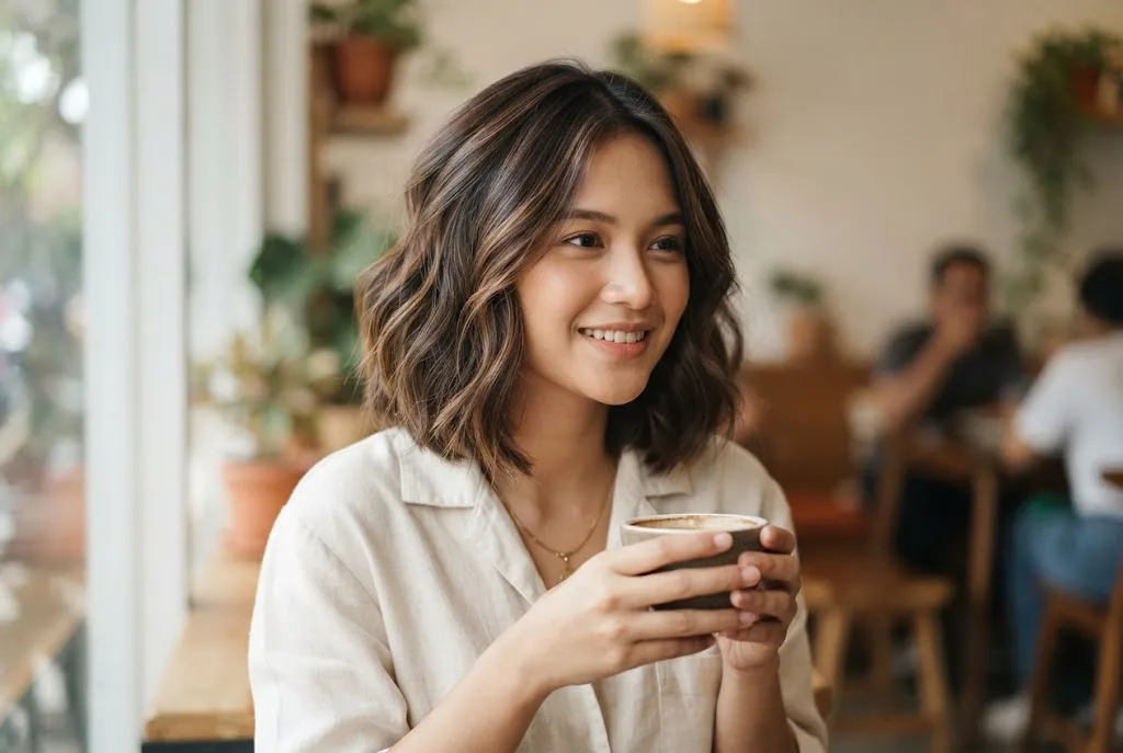 model rambut sebahu wanita