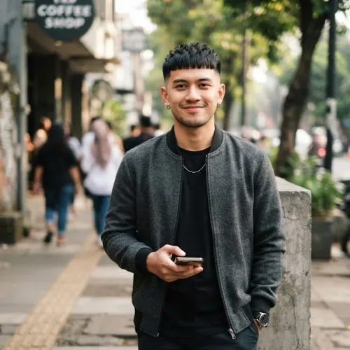 model rambut segi