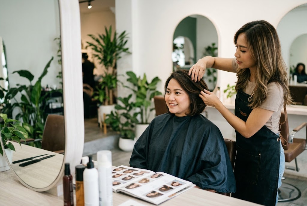 model rambut segi layer pendek