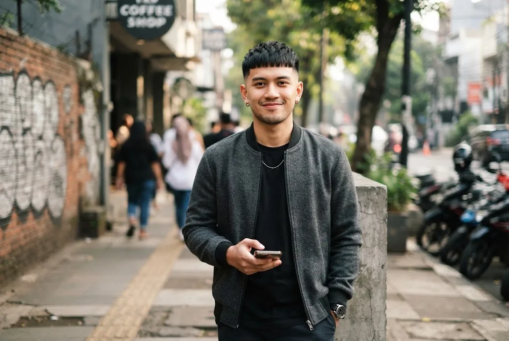 model rambut segi