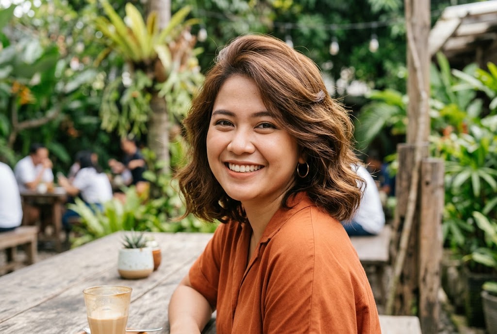 model rambut untuk wajah bulat