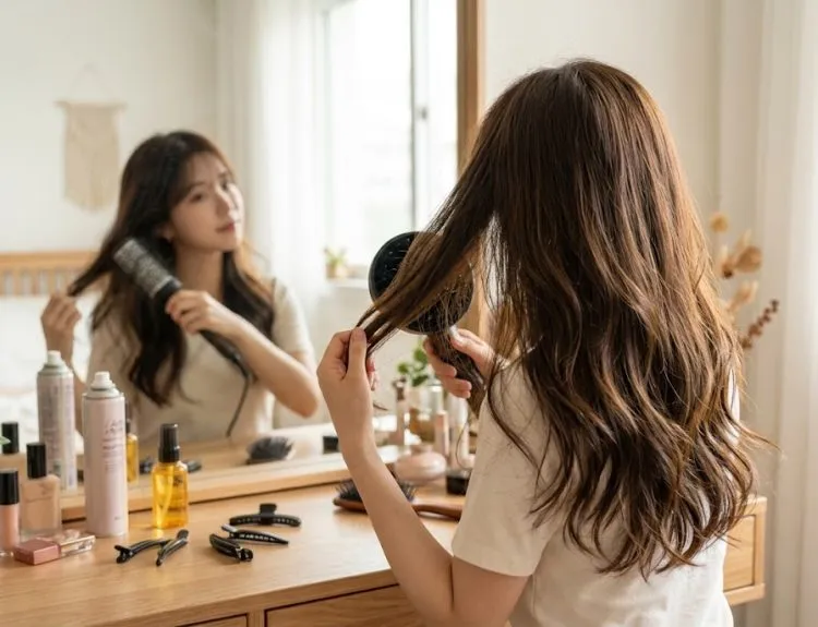 model rambut wanita korea