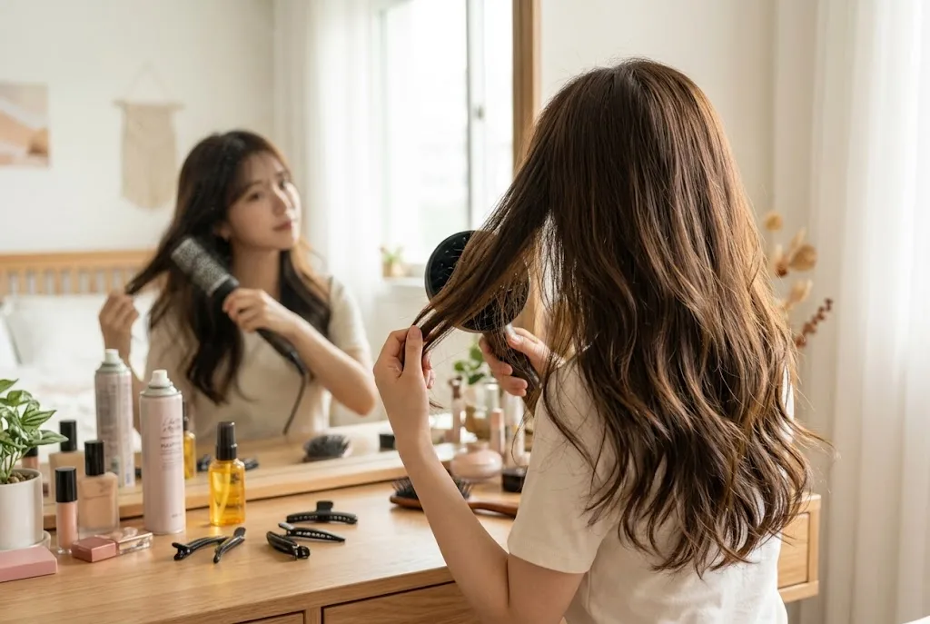 model rambut wanita korea