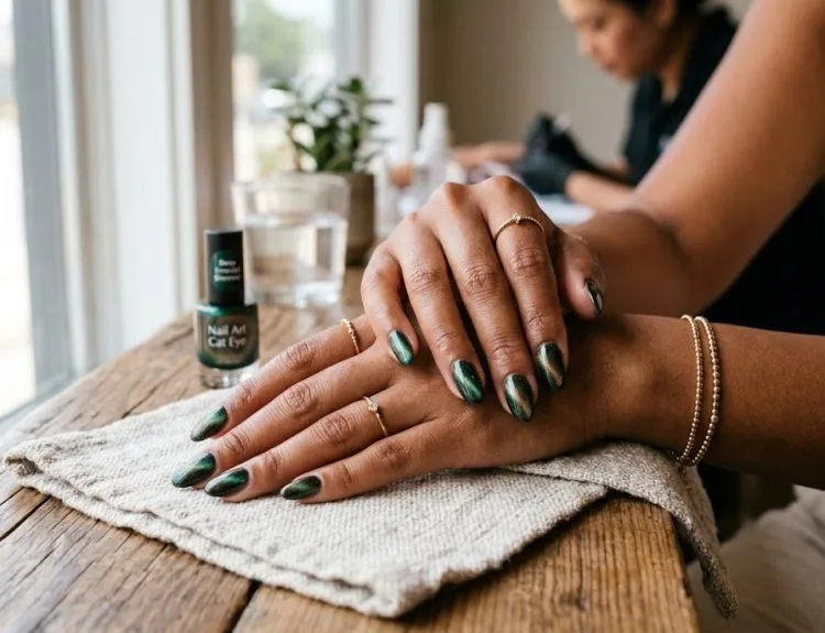 nail art cat eye untuk kulit sawo matang
