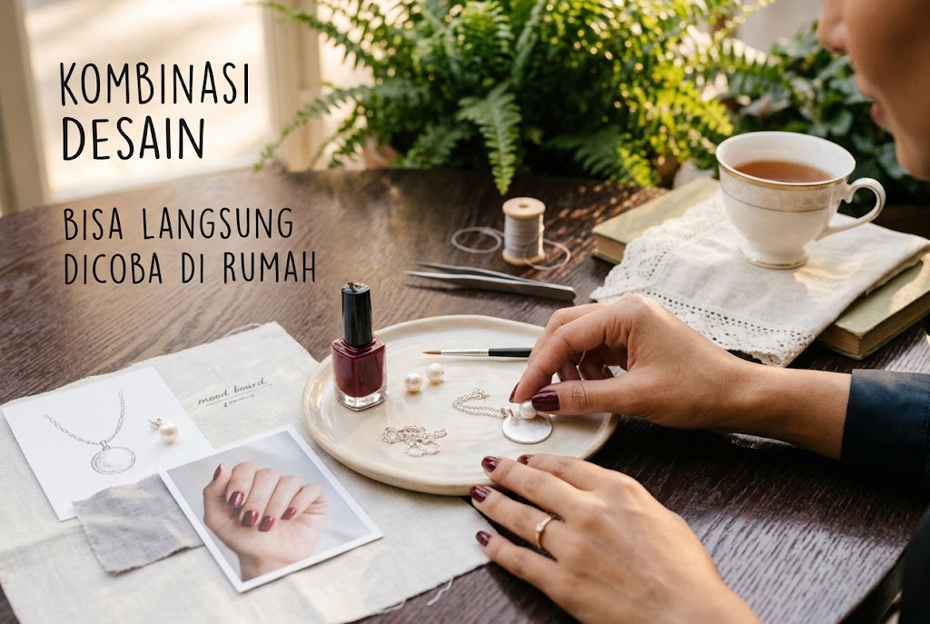 nail art merah