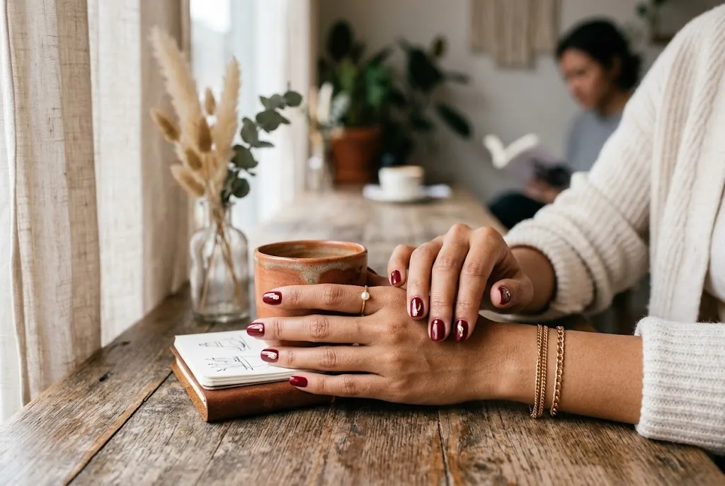 nailart maroon