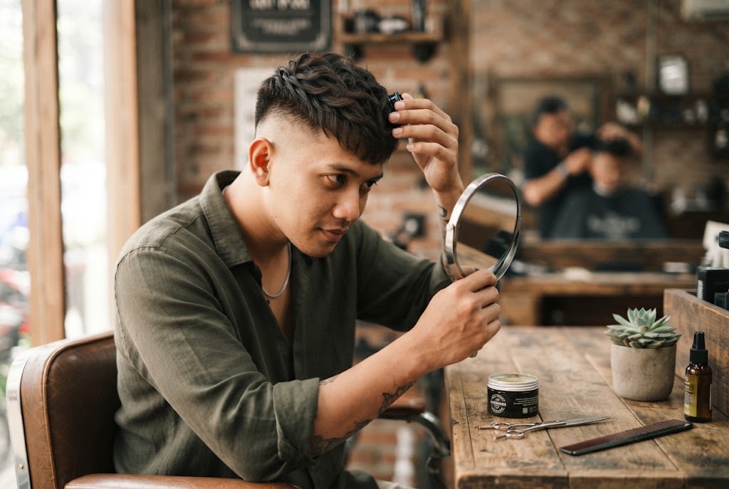 pangkasan rambut pria