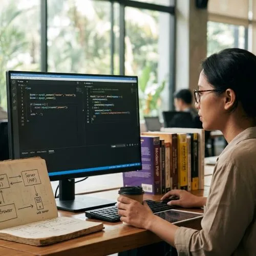 php in javascript