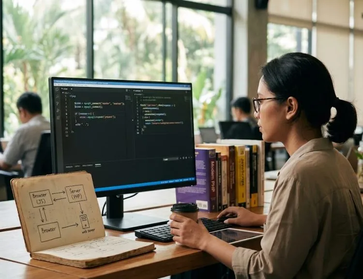 php in javascript