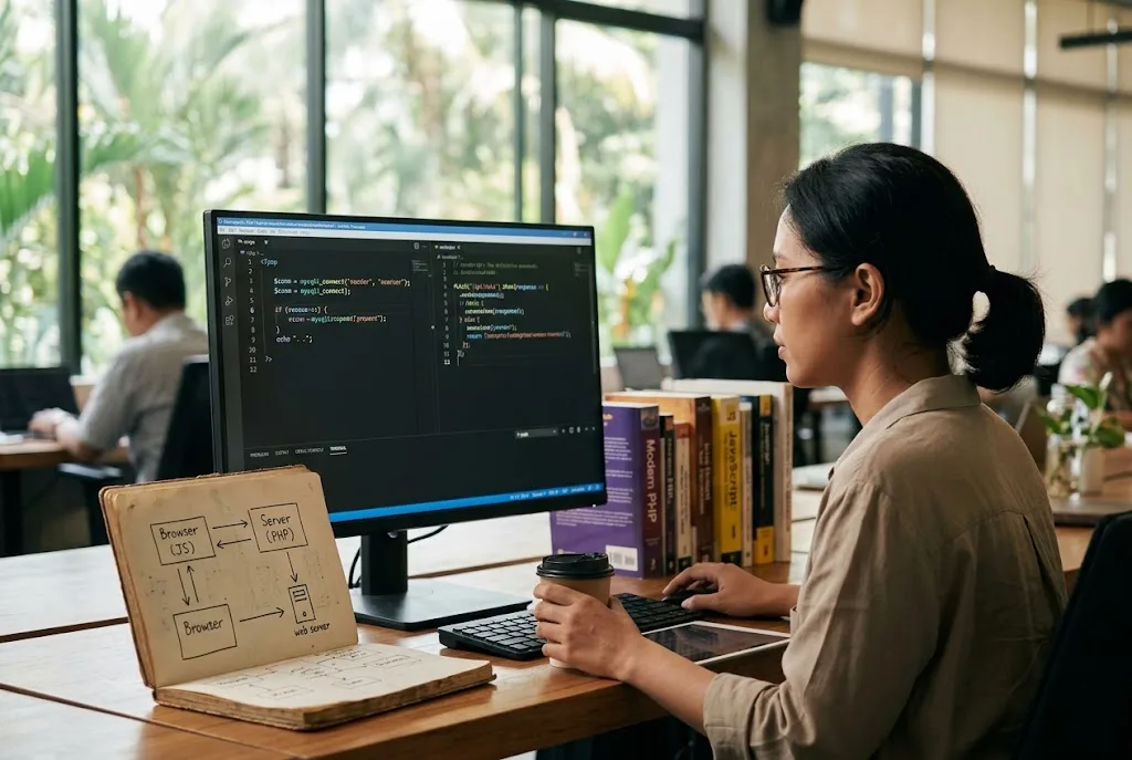 php in javascript