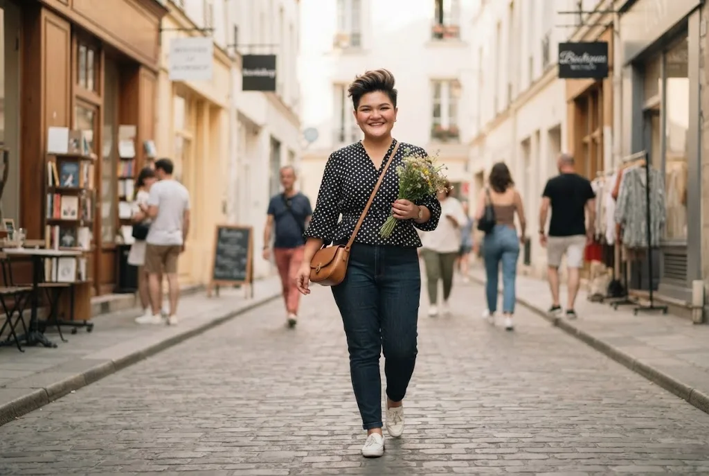 Pixie dengan Volume di Atas yang Mengangkat Wajah