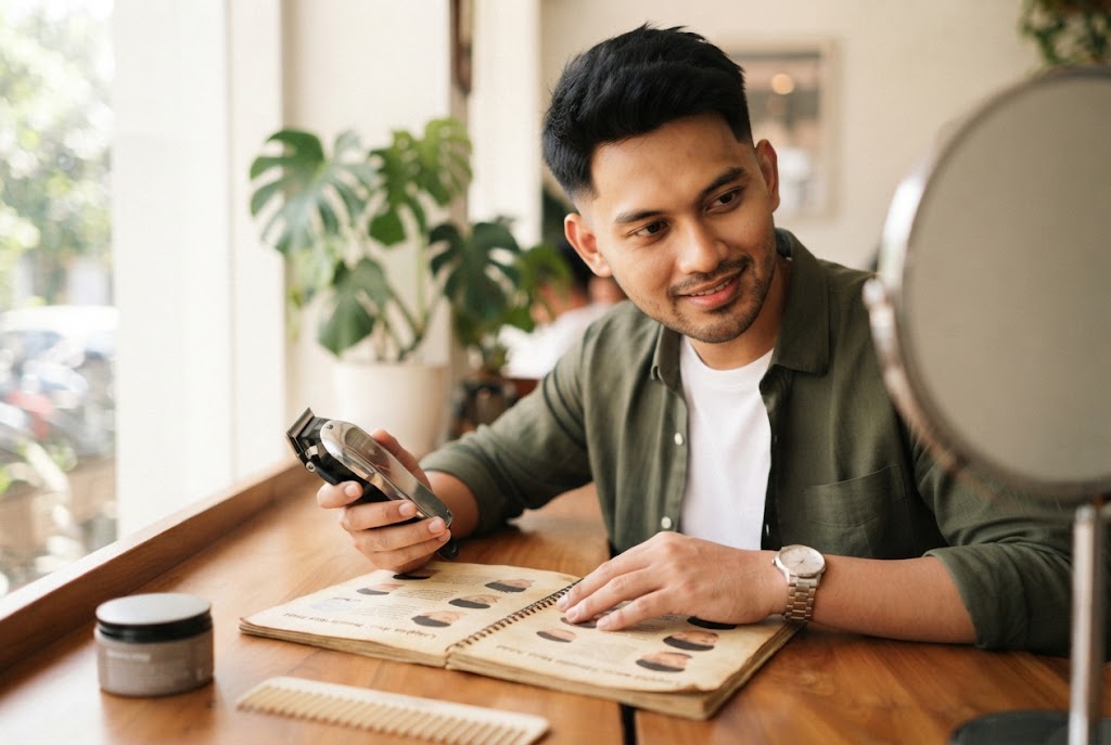 potong rambut mid fade