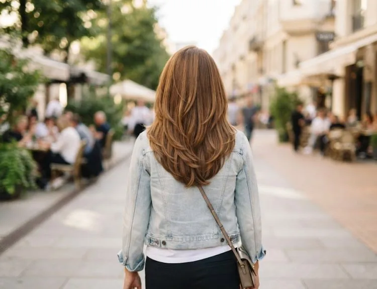 potong rambut oval layer