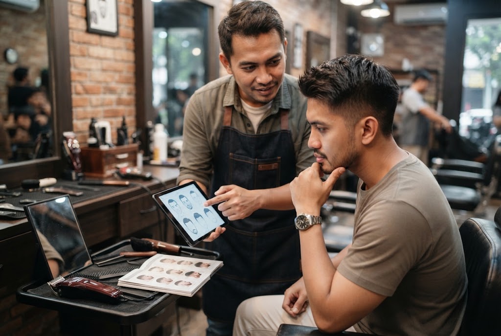 potong rambut rapi