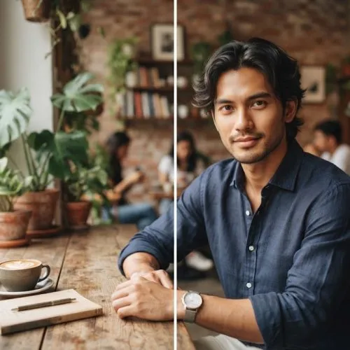 potongan rambut belah tengah