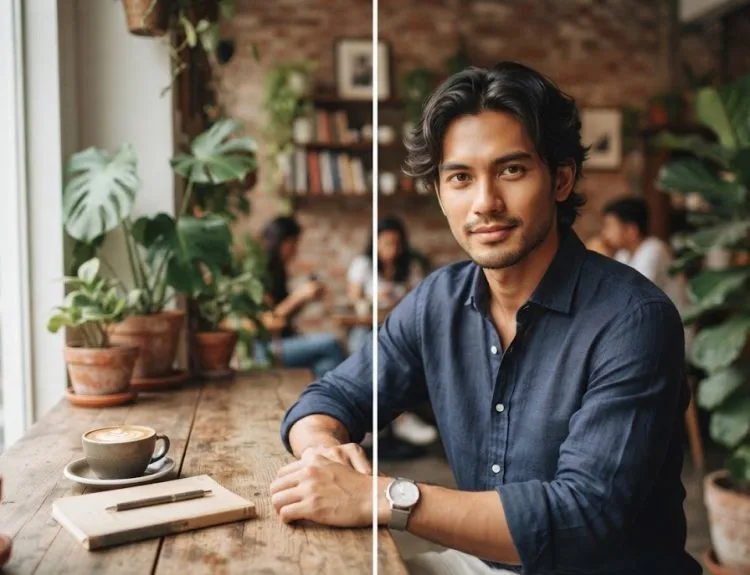 potongan rambut belah tengah
