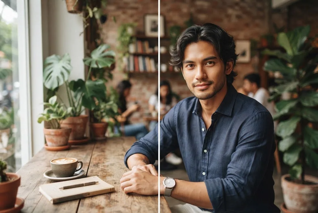potongan rambut belah tengah