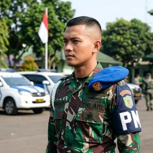 potongan rambut polisi militer