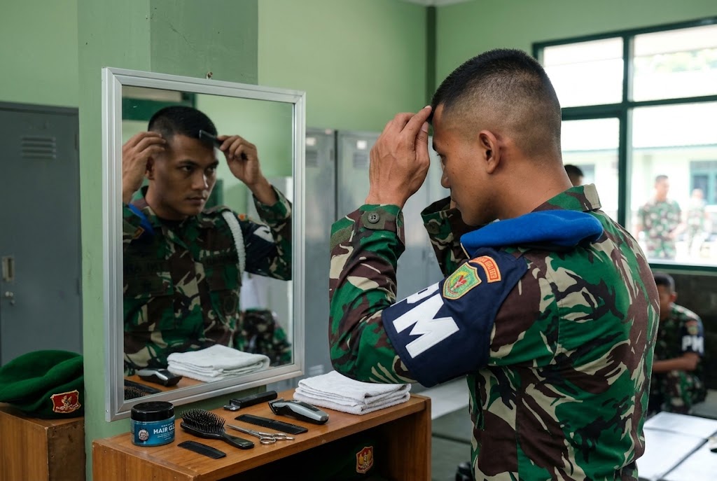 potongan rambut polisi militer