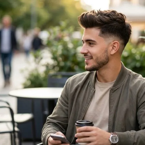 potongan rambut pria burst fade
