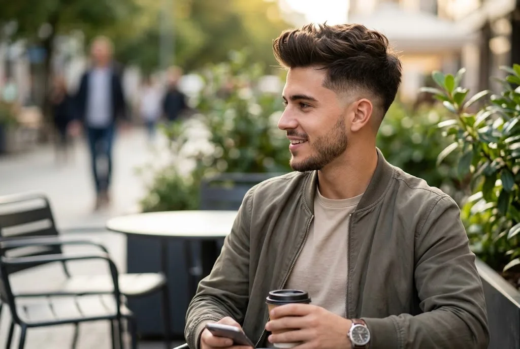 potongan rambut pria burst fade