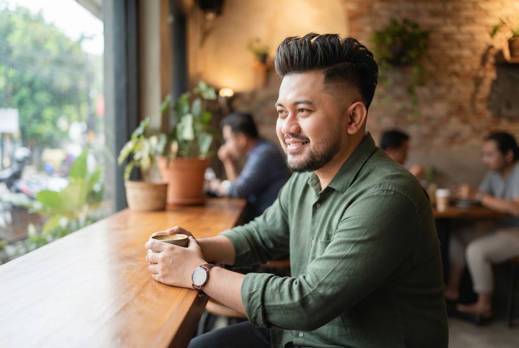 potongan rambut pria gemuk