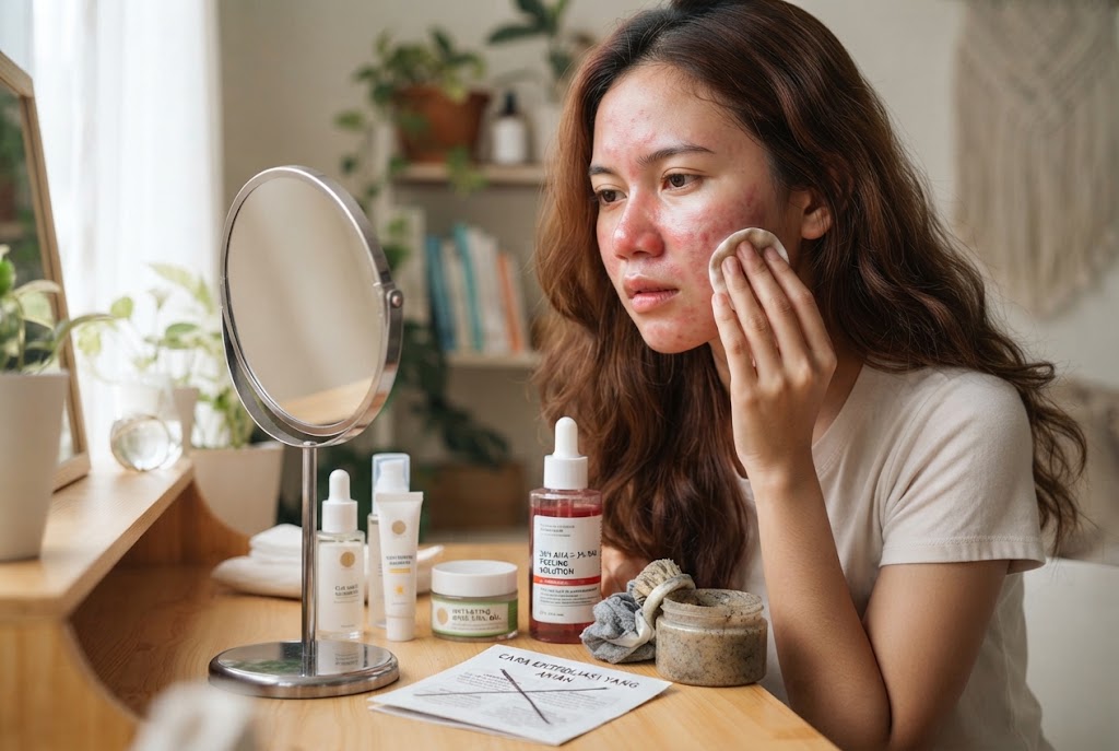 produk eksfoliasi wajah
