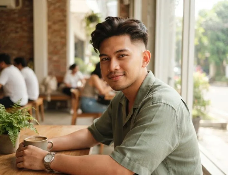 two block haircut model rambut korea tipis samping