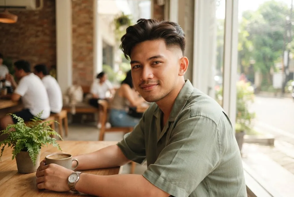 two block haircut model rambut korea tipis samping
