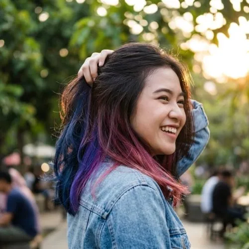 warna rambut tersembunyi