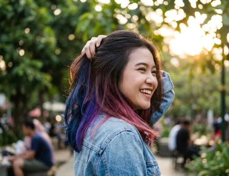 warna rambut tersembunyi